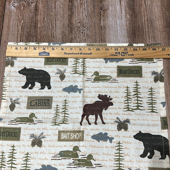 Lot of 8 - Wilderness / Cabin / Lake Themed cotton Napkins - Picture 5 of 6